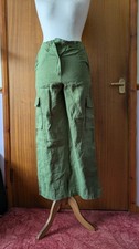 BNWOT Fatface demi green linen cargo trousers size 8R