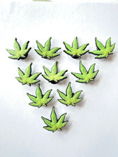 Set of TEN Jibbitz Croc Shoe Charms 420 Weed Dope Cannabis 