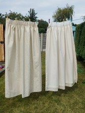 **REDUCED**SM WINDOW Cream Curtains VGC jST  Washed  124cms W  137 Drop(EACH)   