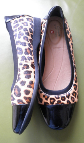 Clarks leopard print - leopard, cowhide