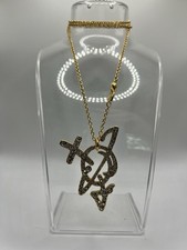 Vivienne Westwood Large Flat Orb Diamanté Orb Pendant Chain With Gift Packaging 