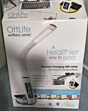OttLite Colour Changing Led Desk Lamp Wireless Charge - White