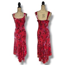 VINTAGE Scarlet Floral Burnout