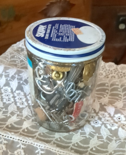 Old jar full - full, junk