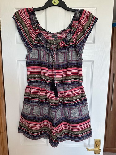 Ladies patterned playsuit - playsuit,