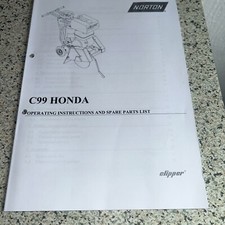 Norton clipper C99 floor saw ( Honda) Operator And Spares * Re-printed Copy *