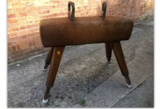 Vintage Heath & George Original Hide Leather Gymnastic Pommel Vault Horse Gym