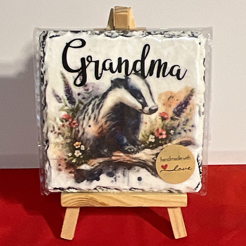 Decoupage slate grandma - decoupage,