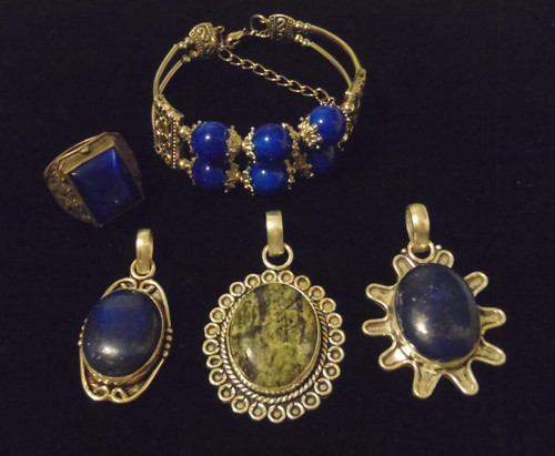Stone pendants lapis tibetan - pendants, lapis,