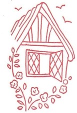 Vintage embroidery transfer - vintage,