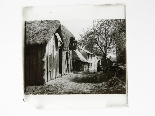 Thatched wooden barns farmyard - thatched,