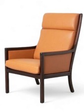 Mid Century Leather Armchair By Ole Wanscher Danish Vintage