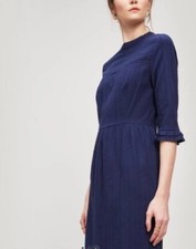 Sessùn Alexa Embroidered navy blue dress with intricate details Size M