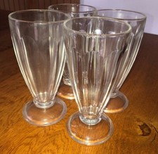 4 X GLASS TALL Dessert / Trifle / Ice Cream / Party Glasses JOB LOT BUNDLE