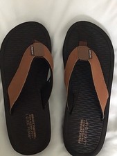 ?Skechers Men’s Slip-on Flip Flops - Tantric Copano - Brown - Size 8 - New ?