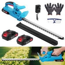 82cm Brushless Cordless Electric Hedge Trimmer Garden Cutter with 2 Batteries UK