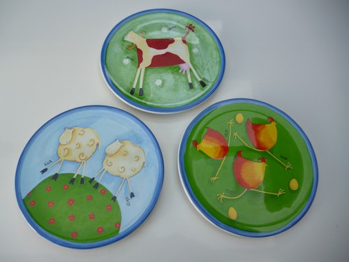 Plates farmyard animals - plates,
