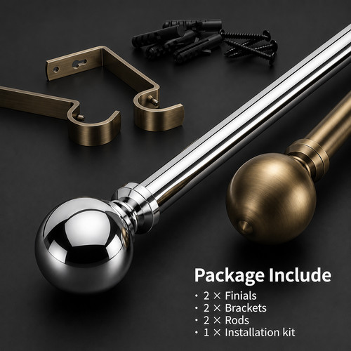 Extendable curtain poles - poles, for