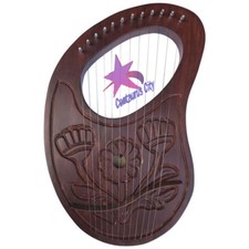 CC Brand New Lyre Harp 12 Strings Flower Design Free Carrying Case/Lyra harp