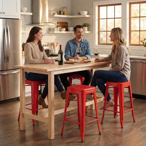 Red gloss bistro set - set, 4
