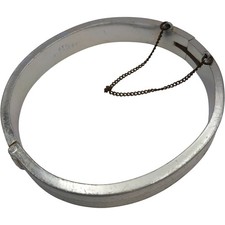 Vintage GES GESCHUTZT German Silver Bangle Bracelet 15.27g