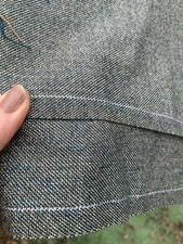 Vintage Tweed? Wool Fabric Green  Suiting 1.8 Metres X150cm See Details (B5