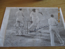 Don Bradman Australian Cricketer Signed Press cutting - final innings
