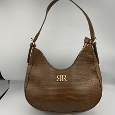  Brand New vintage brown croc print Atelier Royal Paris Scoop Shoulder Bag .