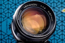 #Serviced# KONICA HEXANON 57mm f1.4 VINTAGE CAMERA LENS