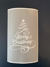 Merry Christmas glass etching