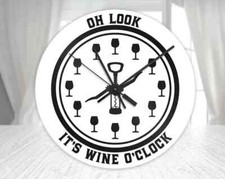 Glass Wall Clock, Wine