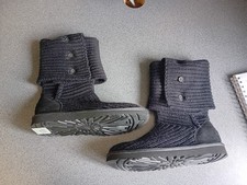 Ugg Black Knitted Boots New Size 4.5