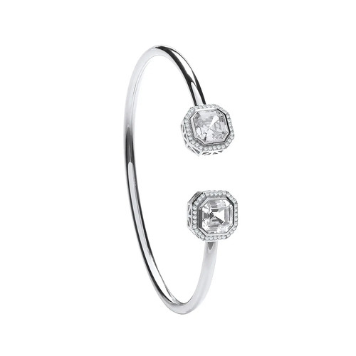 Bangle sterling silver octagon - sterling,
