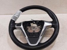2014 FORD FIESTA Mk7 Leather 3 Spoke Multifunctional Steering Wheel 2067858