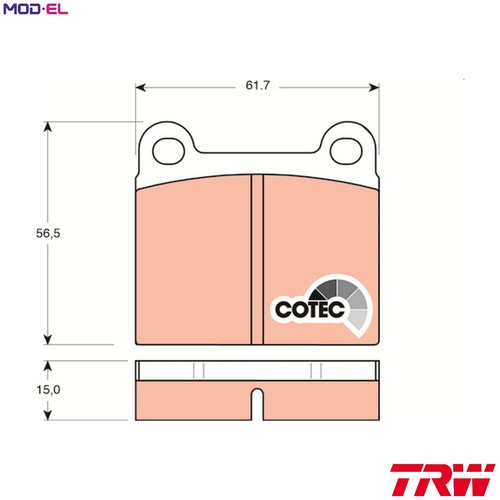 Brake pad set - brake,