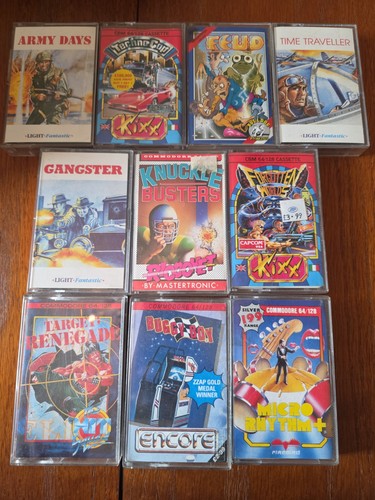 C64 games on cassette - games,