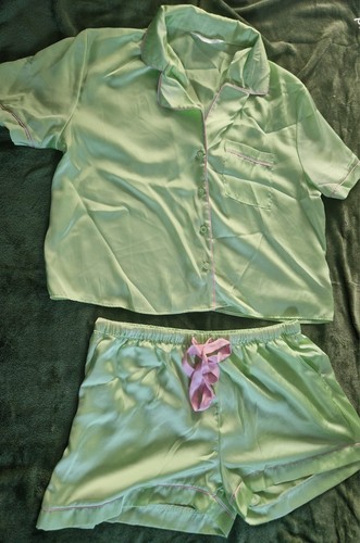 Women green satin pyjama - women’s,