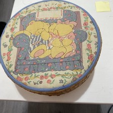 Forever Friends Vintage Straw Raffia Padded Storage Box Arts & Crafts Needlework