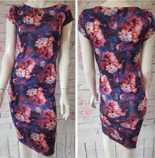 LOVELY FLORAL BODY CON DRESS,UK10,LUSH CLOTHING
