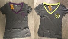 2 x  zumba grey t shirt top