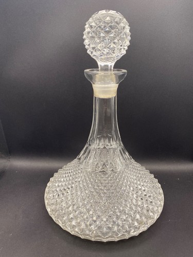 Ships decanter cut glass - ships,