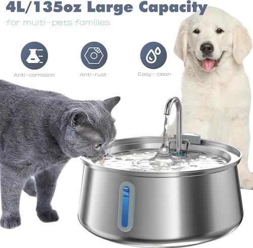 Cat bowl pet drinking water - 4l,