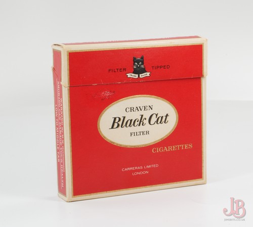 Empty vintage craven black cat - black,