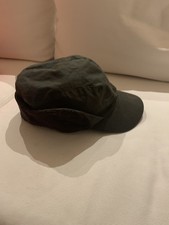 Barbour Green waxed Shooting Deerstalker Hat Cap 