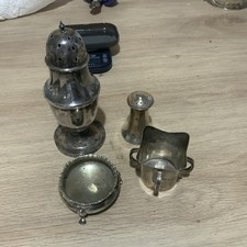 0.925 Sterling Silver Cruet Items All Hallmarked 290.29grams