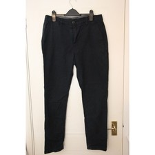 Steel & Jelly Slim Fit Chinos – Size 32R – Black Smart Casual Trousers