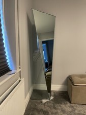 Minimalistic modern Designer free standing Full Length mirror.  Frame less