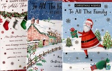 To All The Family Christmas Card Choice Traditional & Cute Lovely Verses  7"x5"