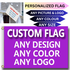 CUSTOM PRINTED PERSONALISED FLAG /FESTIVAL  BANNER | ANY SIZE | ANY DESIGN-Free
