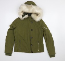 Topshop Womens Green Faux Fur